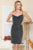 Sequin Lurex Cowl Neck Dress