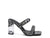 KRYPTON Clear Block Heeled Marble Print Slides