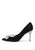 ENCON POINTED HIGH HEELED PEARL FLOWER SANDAL