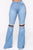 Knee Rip Flare Jean in Medium Wash