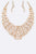 Pearl Crystal Statement Bridal Necklace Set