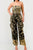 CAMO GOLD STRAPLESS CARGO JUMPSUIT