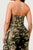 CAMO GOLD STRAPLESS CARGO JUMPSUIT