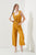 PLUS SLEEVELESS SQUARE NECK BUTTON ANKLE JUMPSUIT