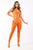 Hollow up novelty knit leg cutout jumpsuit