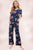 Loungewear set for women's floral pajama set