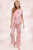 Loungewear set for women's floral pajama set