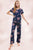 Loungewear set for women's floral pajama set