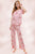 Loungewear set for women's floral pajama set