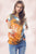 Tie Dye Jersey Top with Crew Neck Twist Hem