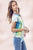 Tie Dye Jersey Top with Crew Neck Twist Hem