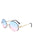 Round Oval Rimless Circle Vintage Sunglasses