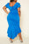 Plus Size High Low Ruffled Bodycon Midi Dress