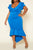 Plus Size High Low Ruffled Bodycon Midi Dress