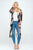 Floral long line mesh floral duster