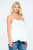 Tie shoulder loose fit solid tank top