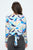 Long sleeve surplice top in swirl print