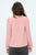 V neck long sleeve pop over blouse