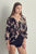 Ruffle detail long sleeve in chiffon floral print