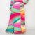 RAINBOW COLOR LONGSLEEVE LONG DRESS FRONT 2 SIDE OPEN - Plus Size