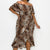 PLUS ANIMAL PRINT OFF SHOULDER RUFFLE DRESS - Plus Size