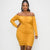 WOMEN OFF SHOULDER FULL SLEEVE SHORT DRESS - Plus Size