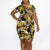 WOMEN PLUS MULTI COLOR HALF SLEEVE SHORT DRESS - Plus Size